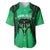 Personalised Moko Kauae New Zealand Baseball Jersey Maori Chin Tattoo Green - Polynesian Pride