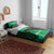 Personalised Moko Kauae New Zealand Bedding Set Maori Chin Tattoo Green - Polynesian Pride