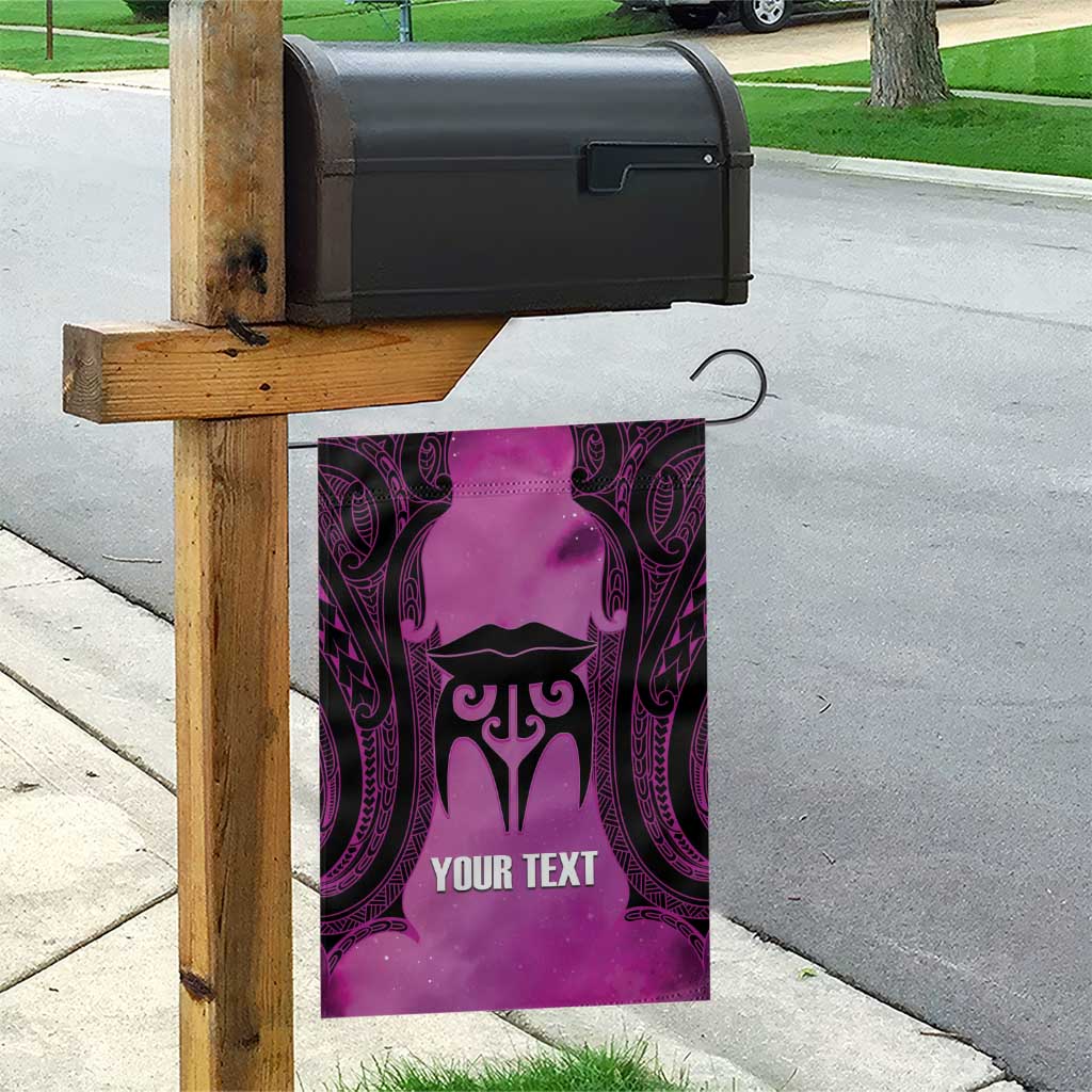 Personalised Moko Kauae New Zealand Garden Flag Maori Chin Tattoo Pink - Polynesian Pride