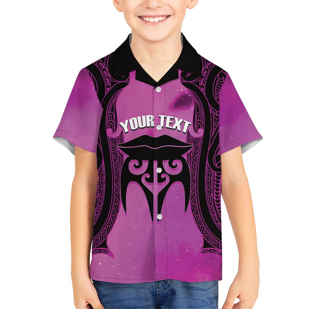 Personalised Moko Kauae New Zealand Hawaiian Shirt Maori Chin Tattoo Pink - Polynesian Pride