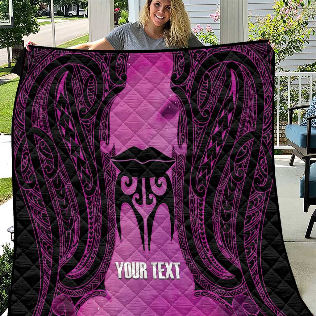 Personalised Moko Kauae New Zealand Quilt Maori Chin Tattoo Pink - Polynesian Pride