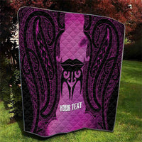 Personalised Moko Kauae New Zealand Quilt Maori Chin Tattoo Pink - Polynesian Pride