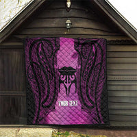 Personalised Moko Kauae New Zealand Quilt Maori Chin Tattoo Pink - Polynesian Pride