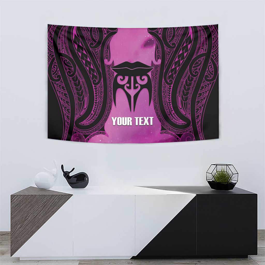 Personalised Moko Kauae New Zealand Tapestry Maori Chin Tattoo Pink - Polynesian Pride