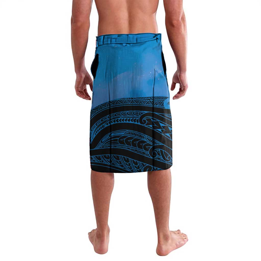 Personalised Moko Kauae New Zealand Lavalava Maori Chin Tattoo Blue - Polynesian Pride