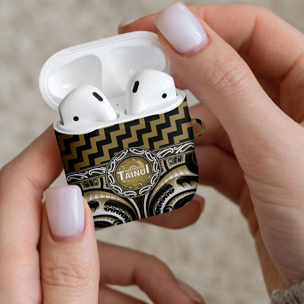 Aotearoa Waikato Tainui AirPods Case Maori Iwi Poutama Puhoro Tattoo LT14 - Polynesian Pride
