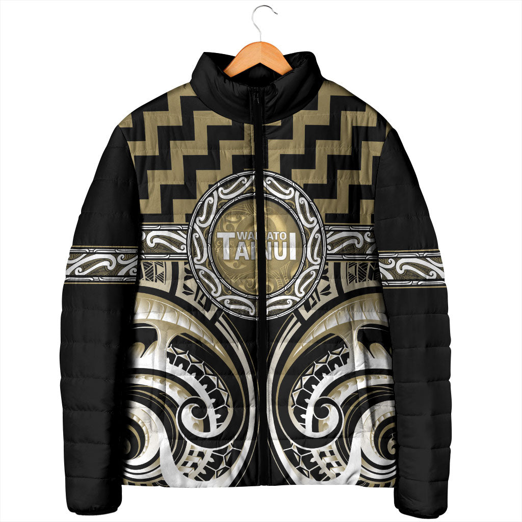 Aotearoa Waikato Tainui Personalised Padded Jacket Maori Iwi Poutama Puhoro Tattoo LT14 - Polynesian Pride