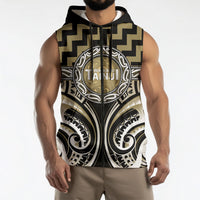 Aotearoa Waikato Tainui Personalised Sleeveless Zip Hoodie Maori Iwi Poutama Puhoro Tattoo LT14 - Polynesian Pride