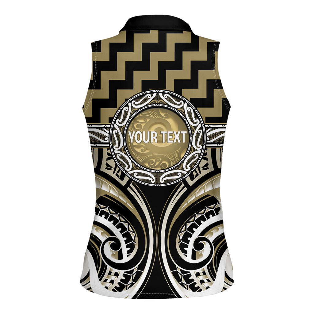 Aotearoa Waikato Tainui Personalised Women Sleeveless Polo Shirt Maori Iwi Poutama Puhoro Tattoo LT14 - Polynesian Pride