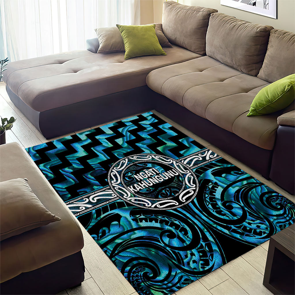 Aotearoa Ngati Kahungunu Area Rug Maori Iwi Poutama Puhoro Tattoo LT14 - Polynesian Pride
