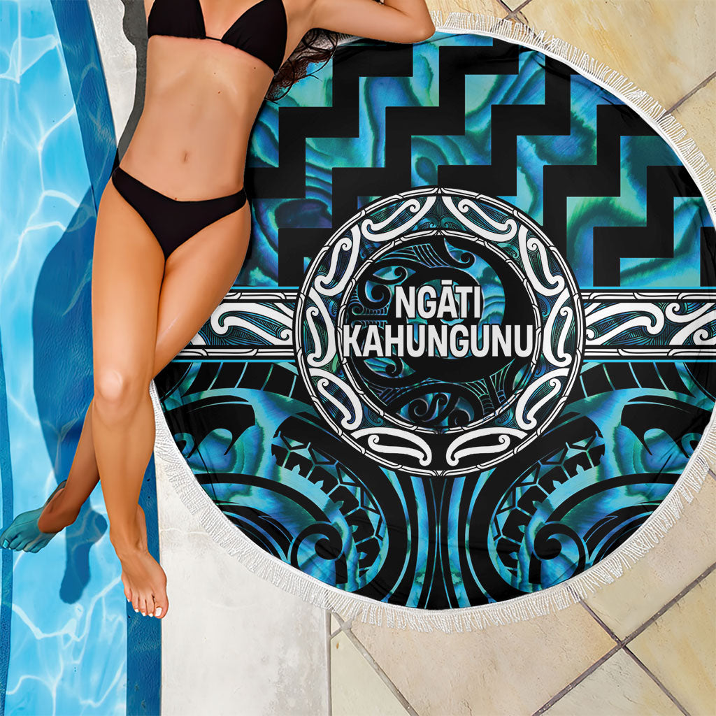 Aotearoa Ngati Kahungunu Beach Blanket Maori Iwi Poutama Puhoro Tattoo LT14 - Polynesian Pride