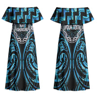 Aotearoa Ngati Kahungunu Personalised Couples Matching Off Shoulder Maxi Dress and Hawaiian Shirt Maori Iwi Poutama Puhoro Tattoo LT14 - Polynesian Pride