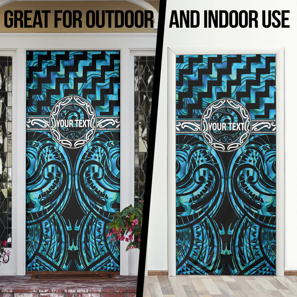 Aotearoa Ngati Kahungunu Personalised Door Cover Maori Iwi Poutama Puhoro Tattoo LT14 - Polynesian Pride