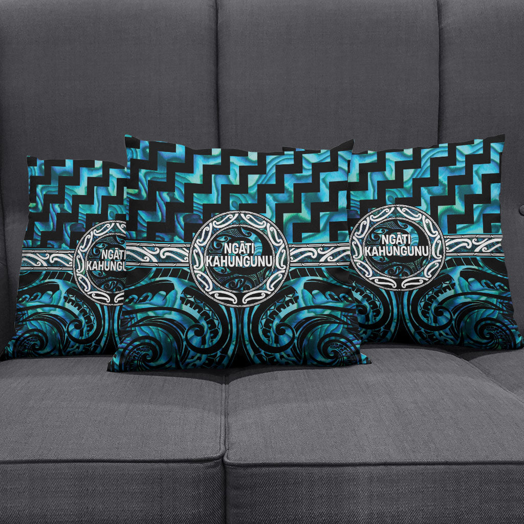 Aotearoa Ngati Kahungunu Pillow Cover Maori Iwi Poutama Puhoro Tattoo LT14 - Polynesian Pride