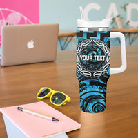 Aotearoa Ngati Kahungunu Personalised Tumbler With Handle Maori Iwi Poutama Puhoro Tattoo LT14 - Polynesian Pride