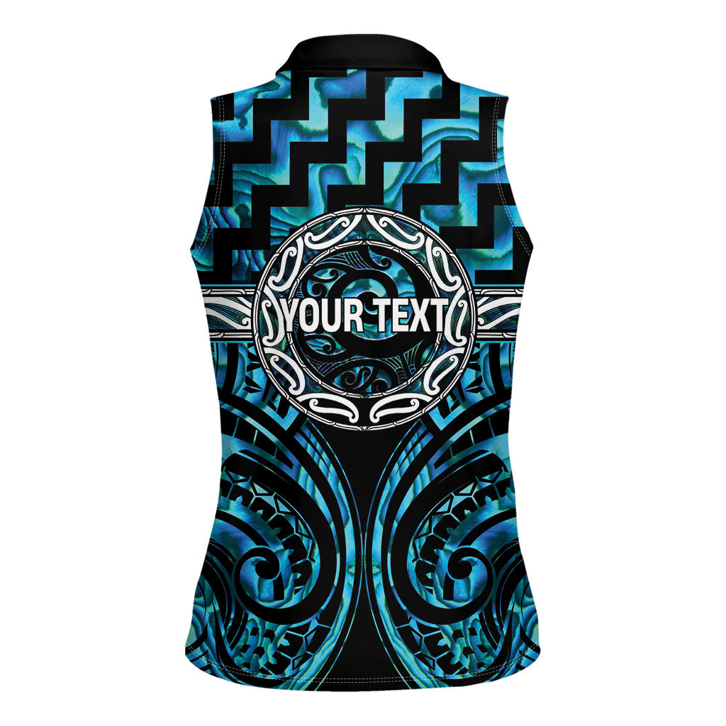Aotearoa Ngati Kahungunu Personalised Women Sleeveless Polo Shirt Maori Iwi Poutama Puhoro Tattoo LT14 - Polynesian Pride
