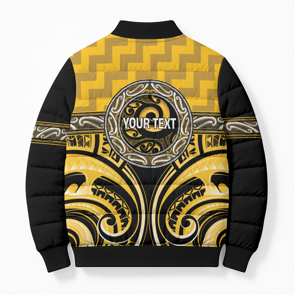Aotearoa Ngati Whatua Personalised Bomber Puffer Jacket Maori Iwi Poutama Puhoro Tattoo LT14 - Polynesian Pride