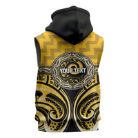Aotearoa Ngati Whatua Personalised Sleeveless Zip Hoodie Maori Iwi Poutama Puhoro Tattoo LT14 - Polynesian Pride