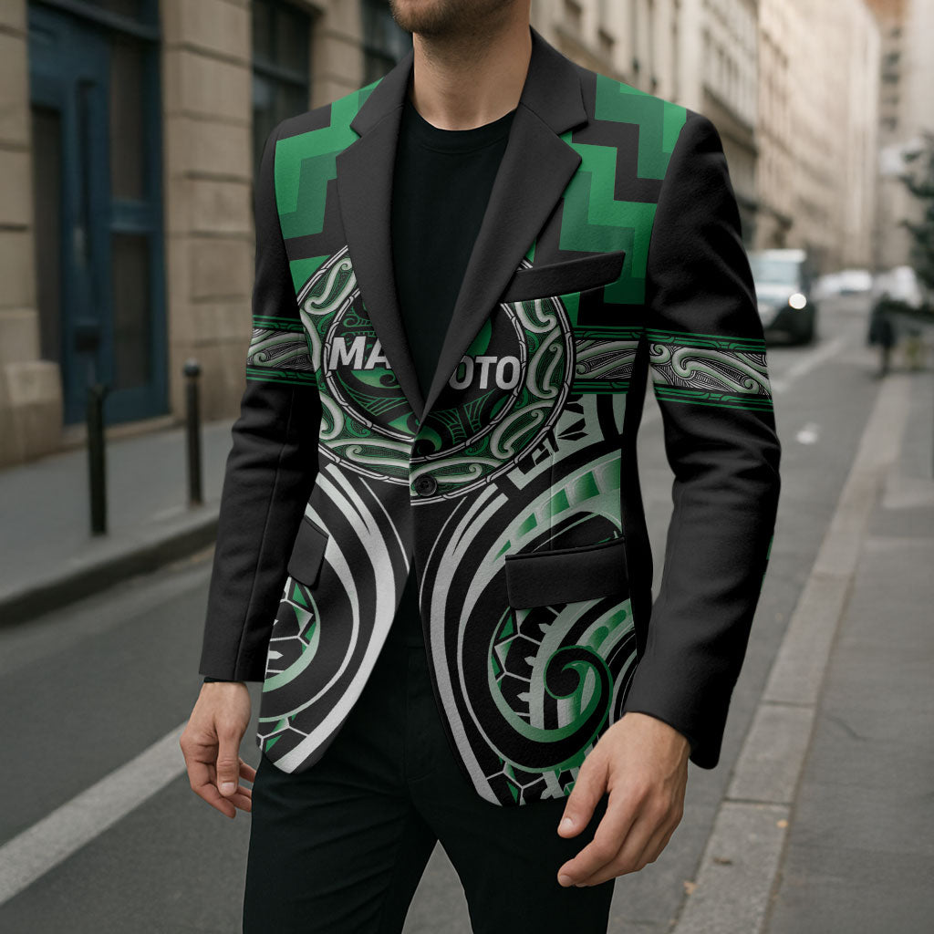 Aotearoa Ngati Maniapoto Personalised Blazer Maori Iwi Poutama Puhoro Tattoo LT14 - Polynesian Pride