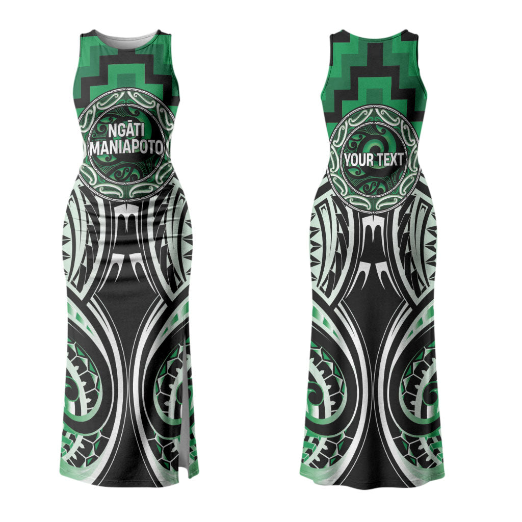 Aotearoa Ngati Maniapoto Personalised Couples Matching Tank Maxi Dress and Hawaiian Shirt Maori Iwi Poutama Puhoro Tattoo LT14 - Polynesian Pride