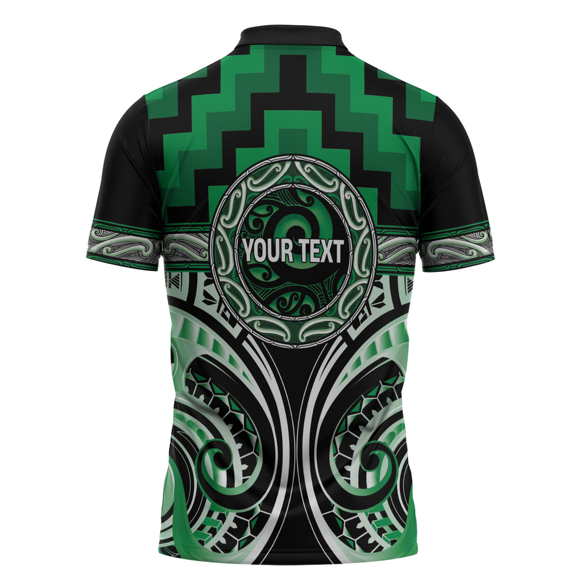 Aotearoa Ngati Maniapoto Personalised Zipper Polo Shirt Maori Iwi Poutama Puhoro Tattoo LT14 - Polynesian Pride