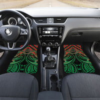Aotearoa Ngai Tuhoe Personalised Car Mats Maori Iwi Poutama Puhoro Tattoo LT14 Set 2pcs - Front Green - Polynesian Pride