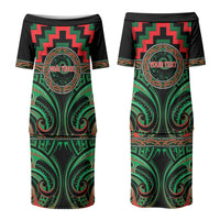 Aotearoa Ngai Tuhoe Personalised Couples Matching Puletasi and Hawaiian Shirt Maori Iwi Poutama Puhoro Tattoo LT14 - Polynesian Pride