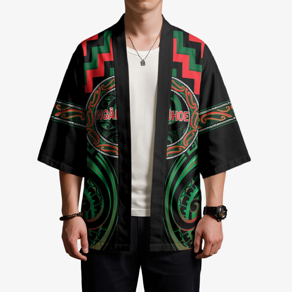 Aotearoa Ngai Tuhoe Personalised Kimono Maori Iwi Poutama Puhoro Tattoo LT14 - Polynesian Pride