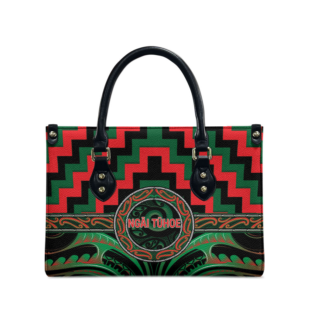 Aotearoa Ngai Tuhoe Leather Bag Maori Iwi Poutama Puhoro Tattoo LT14 - Polynesian Pride