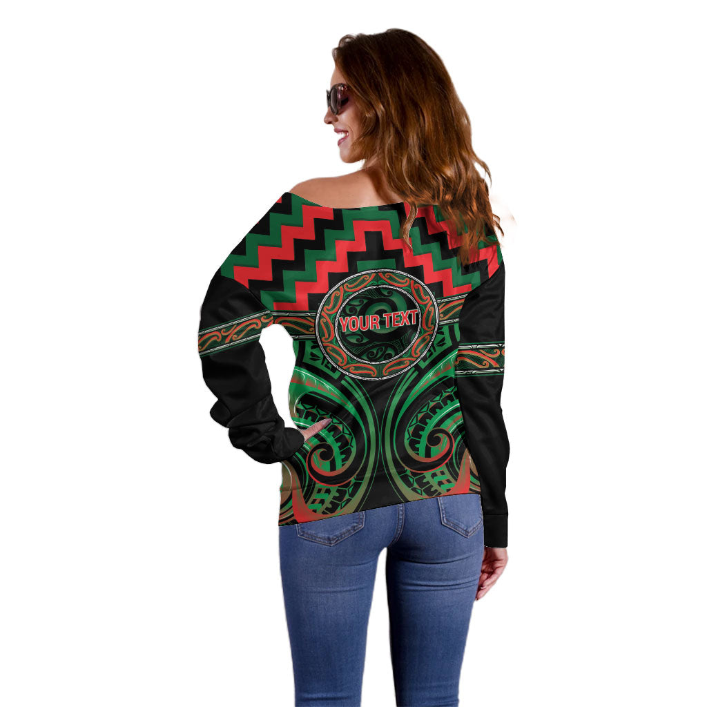 Aotearoa Ngai Tuhoe Personalised Off Shoulder Sweater Maori Iwi Poutama Puhoro Tattoo LT14 - Polynesian Pride