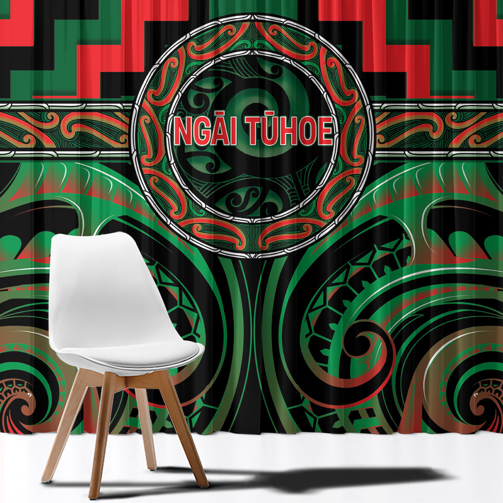 Aotearoa Ngai Tuhoe Window Curtain Maori Iwi Poutama Puhoro Tattoo LT14 - Polynesian Pride
