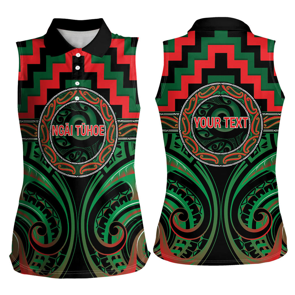 Aotearoa Ngai Tuhoe Personalised Women Sleeveless Polo Shirt Maori Iwi Poutama Puhoro Tattoo LT14 - Polynesian Pride