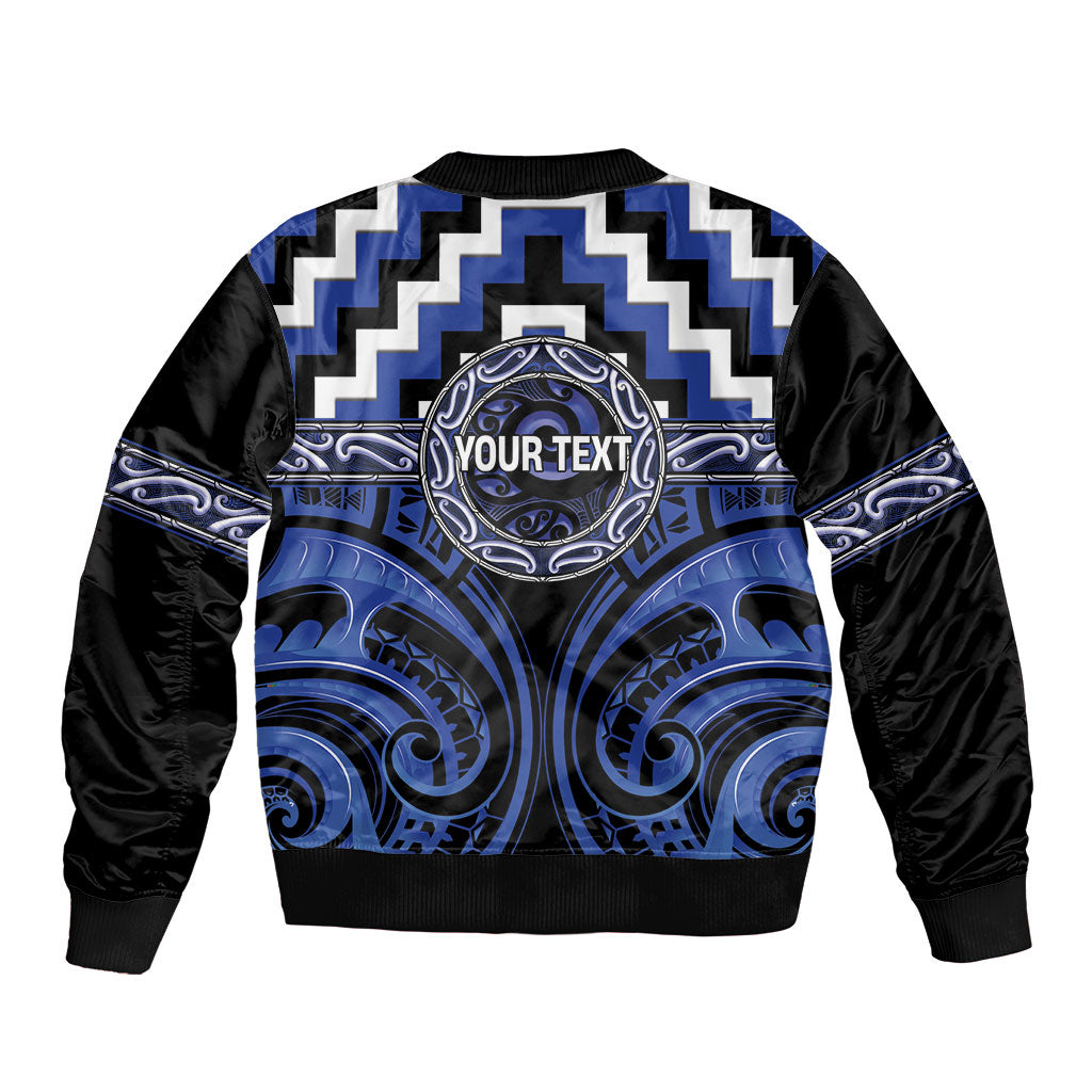 Aotearoa Ngati Tuwharetoa Personalised Bomber Jacket Maori Iwi Poutama Puhoro Tattoo LT14 - Polynesian Pride