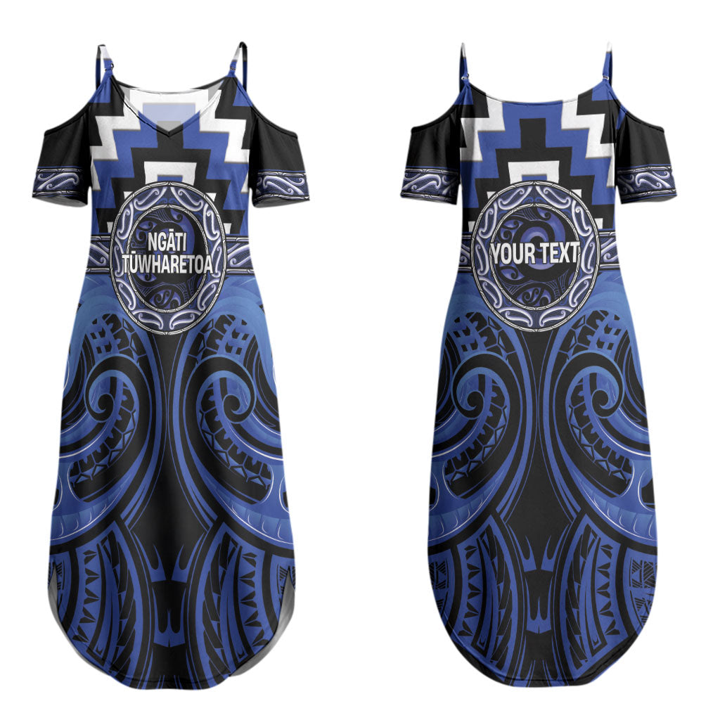 Aotearoa Ngati Tuwharetoa Personalised Couples Matching Summer Maxi Dress and Hawaiian Shirt Maori Iwi Poutama Puhoro Tattoo LT14 - Polynesian Pride