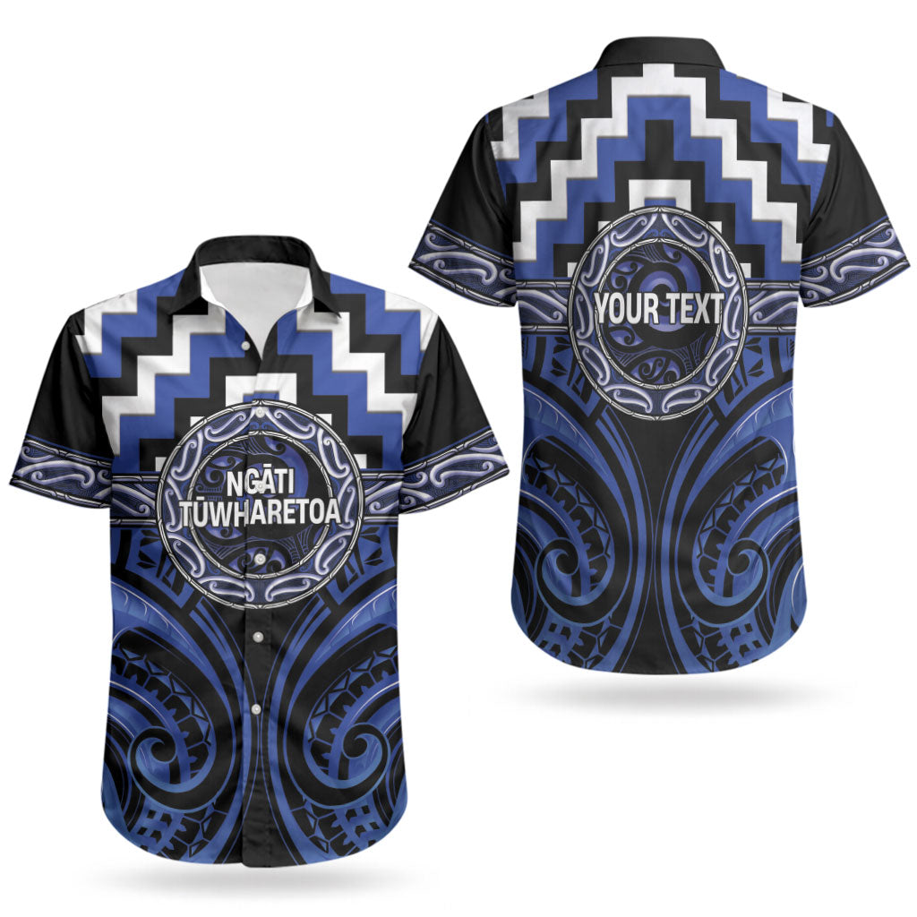 Aotearoa Ngati Tuwharetoa Personalised Couples Matching Tank Maxi Dress and Hawaiian Shirt Maori Iwi Poutama Puhoro Tattoo LT14 - Polynesian Pride