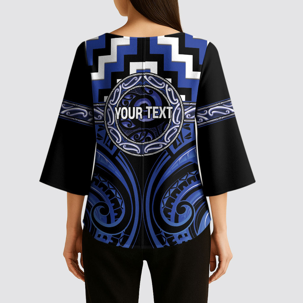 Aotearoa Ngati Tuwharetoa Personalised Kimono Sleeve Blouse Maori Iwi Poutama Puhoro Tattoo LT14 - Polynesian Pride