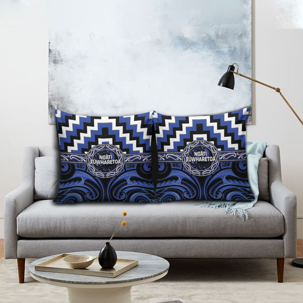 Aotearoa Ngati Tuwharetoa Pillow Cover Maori Iwi Poutama Puhoro Tattoo LT14 - Polynesian Pride
