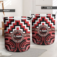 Aotearoa Te Arawa Laundry Basket Maori Iwi Poutama Puhoro Tattoo LT14 - Polynesian Pride