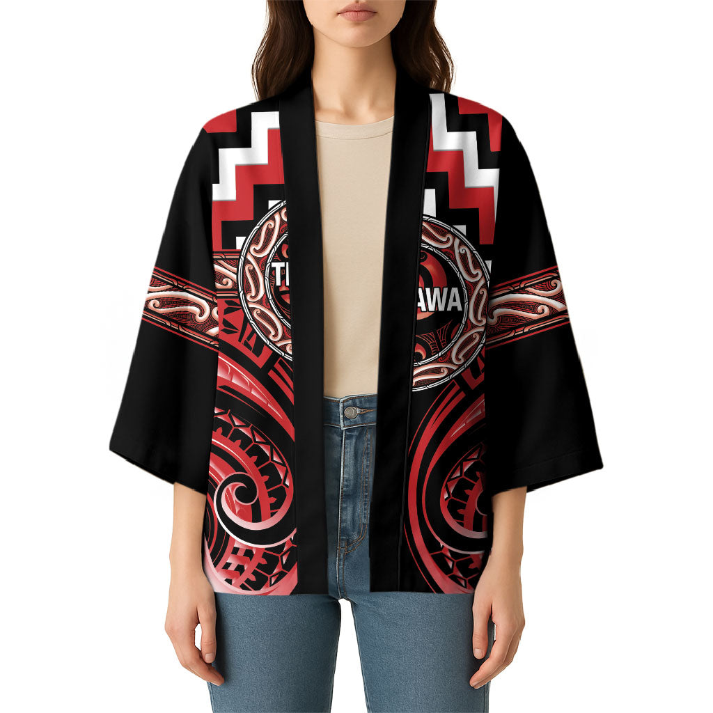 Aotearoa Te Arawa Personalised Kimono Maori Iwi Poutama Puhoro Tattoo LT14 - Polynesian Pride