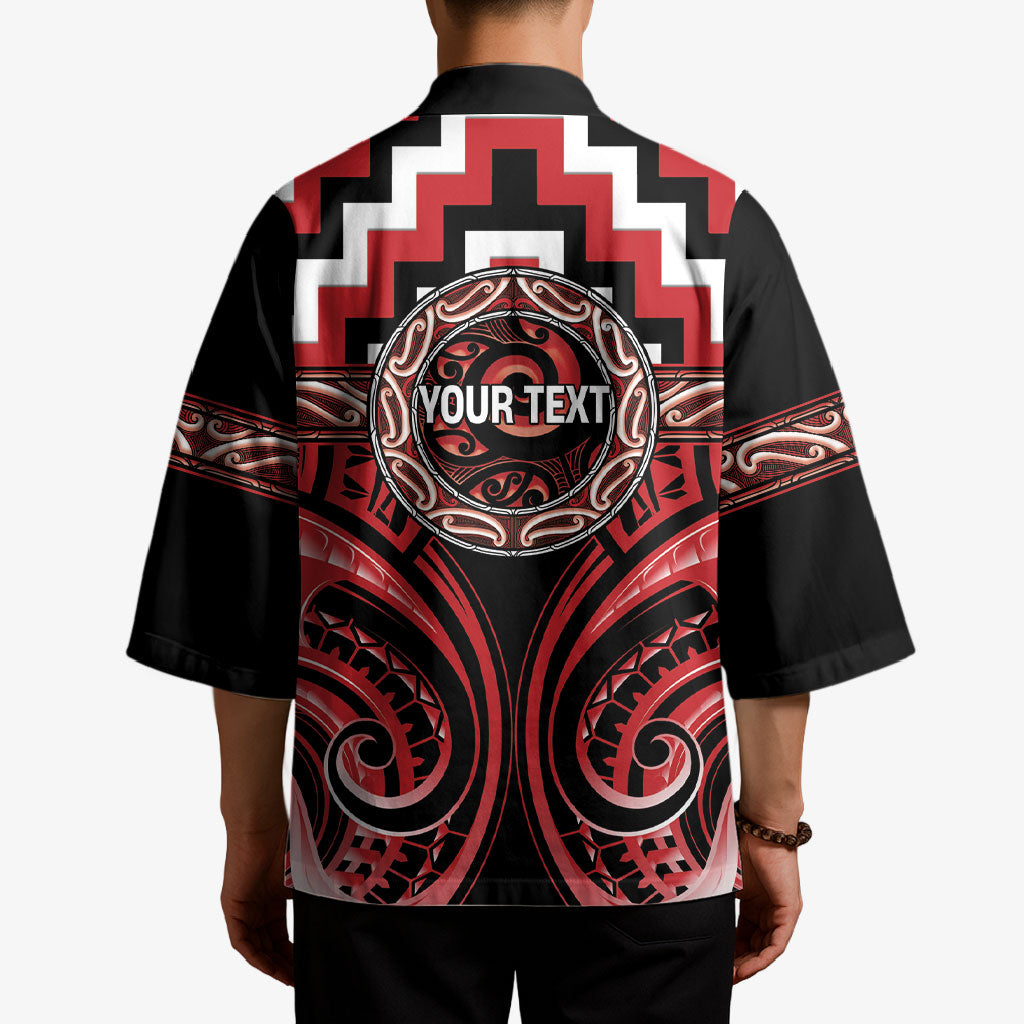 Aotearoa Te Arawa Personalised Kimono Maori Iwi Poutama Puhoro Tattoo LT14 - Polynesian Pride