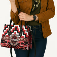 Aotearoa Te Arawa Leather Bag Maori Iwi Poutama Puhoro Tattoo LT14 - Polynesian Pride