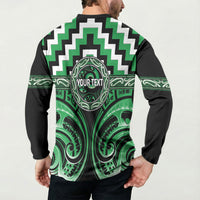 Aotearoa Ngai Tahu Personalised Button Sweatshirt Maori Iwi Poutama Puhoro Tattoo LT14 - Polynesian Pride