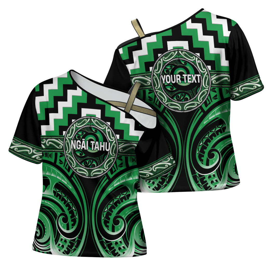 Aotearoa Ngai Tahu Personalised Cross Shoulder Shirt Maori Iwi Poutama Puhoro Tattoo LT14 - Polynesian Pride