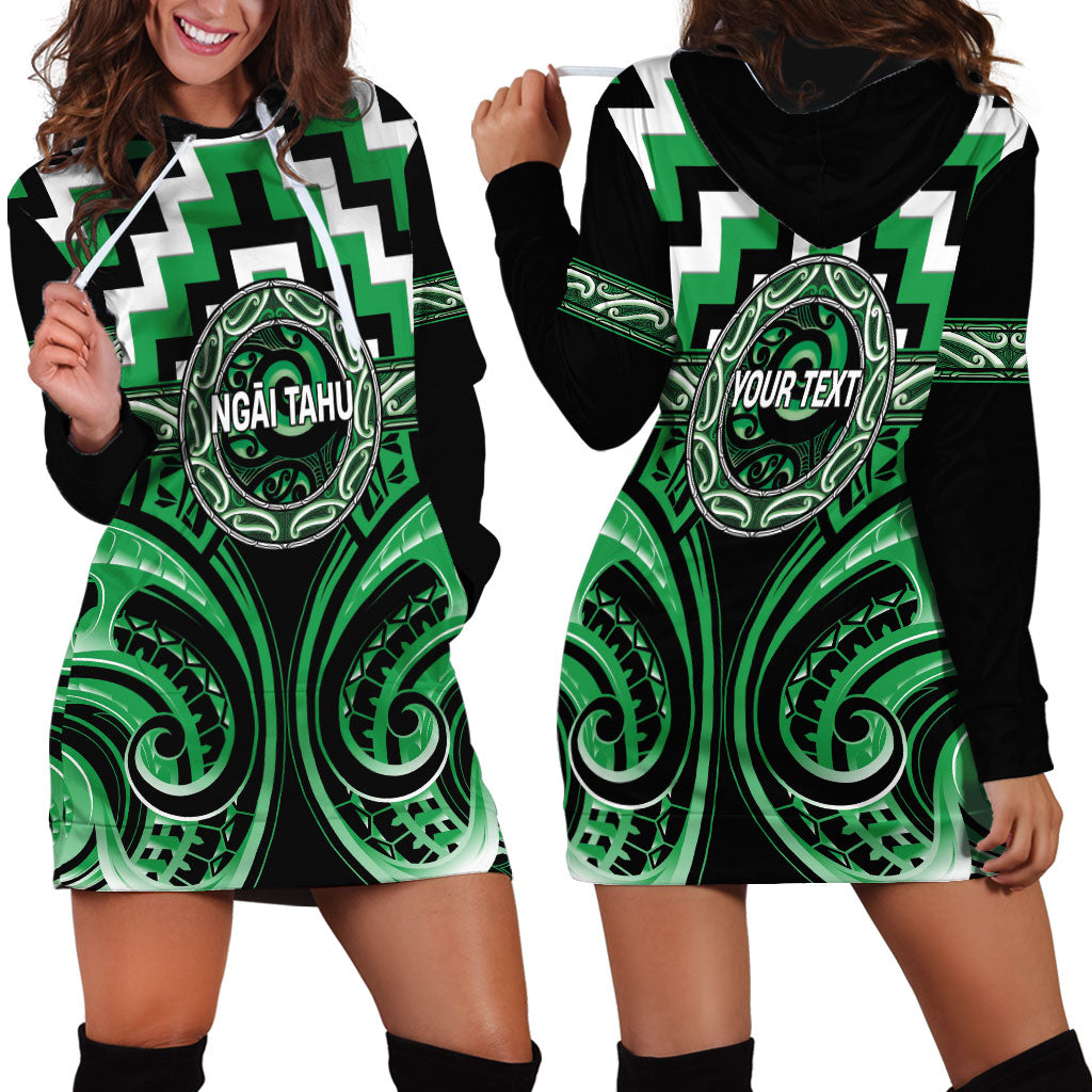 Aotearoa Ngai Tahu Personalised Hoodie Dress Maori Iwi Poutama Puhoro Tattoo LT14 - Polynesian Pride