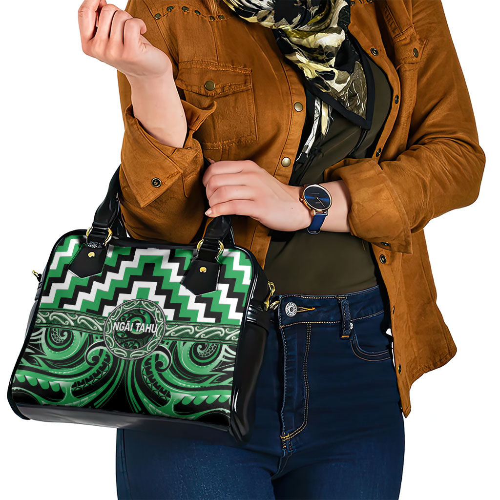 Aotearoa Ngai Tahu Shoulder Handbag Maori Iwi Poutama Puhoro Tattoo LT14 - Polynesian Pride