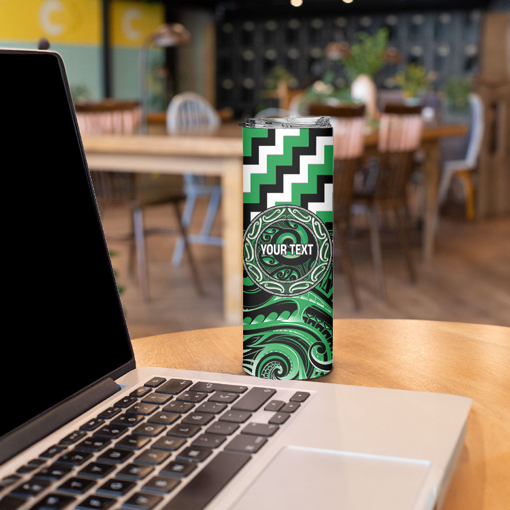 Aotearoa Ngai Tahu Personalised Skinny Tumbler Maori Iwi Poutama Puhoro Tattoo LT14 - Polynesian Pride