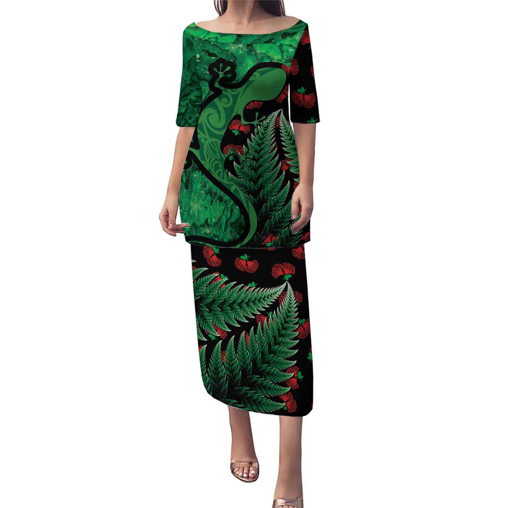 New Zealand Gecko Christmas Puletasi Meri Kirihimete Paua Shell Mix Pohutukawa