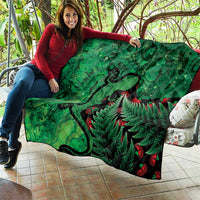 New Zealand Gecko Christmas Quilt Meri Kirihimete Paua Shell Mix Pohutukawa LT14 - Polynesian Pride