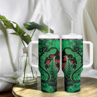 New Zealand Gecko Christmas Tumbler With Handle Meri Kirihimete Paua Shell Mix Pohutukawa