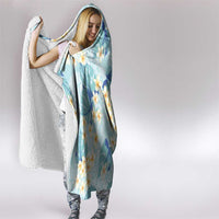 Pastel Cyan Tropical Hawaii Hooded Blanket Seamless Monstera Plumeria Hawaiian Pattern LT14 - Polynesian Pride